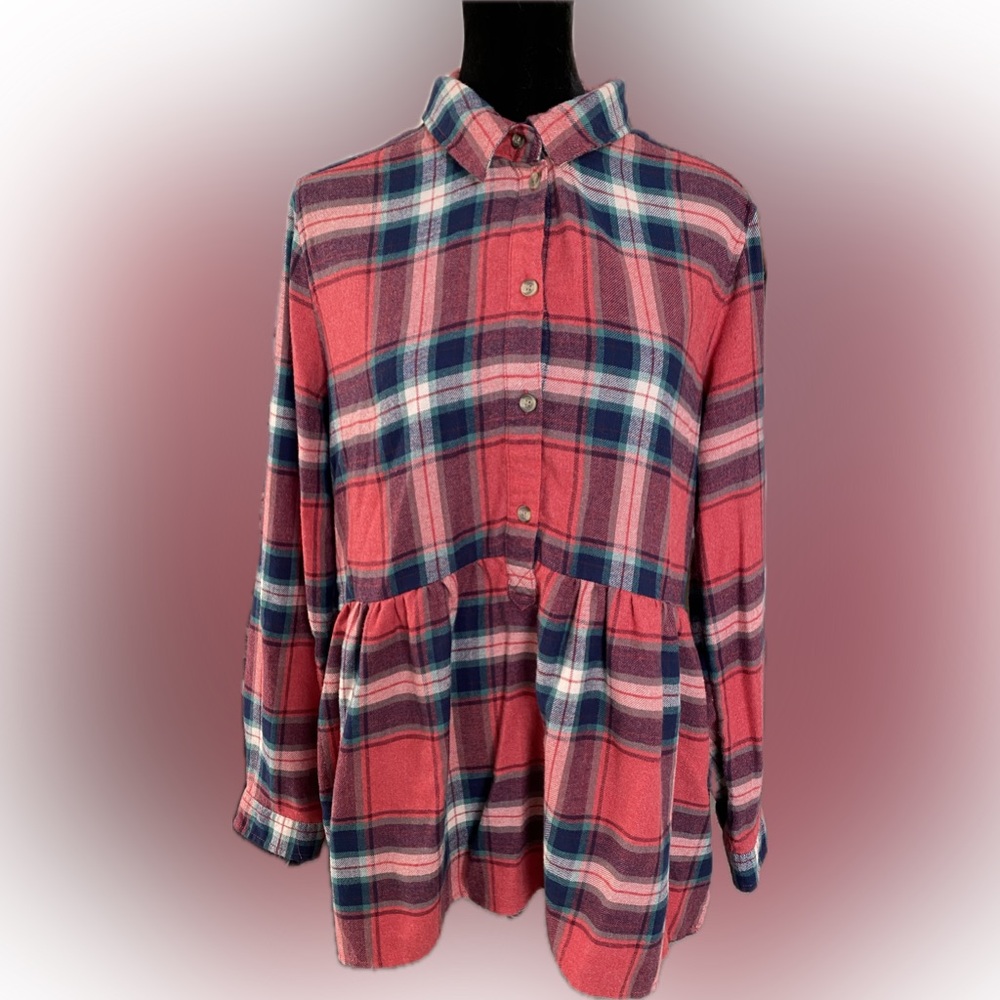 American Eagle Jegging Fit Flannel Shirt - Size Medium
